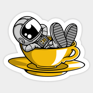 Astronaut Relax Time Sticker